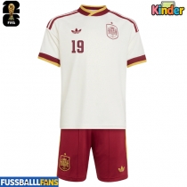 Spanien Lamine Yamal #19 Auswärts Trikotsatz Kinder EM 2024 Kurzarm (+ Kurze Hosen)